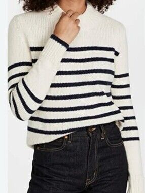Faherty Cuddle Striped Crew Neck Sweater Sz. LG